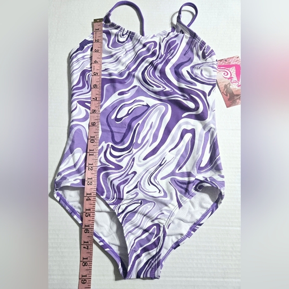 Kanu Surf Hurricane Beach Sport UPF 50+ 1-Piece Swimsuit Gigi Purple 10 - Picture 6 of 8